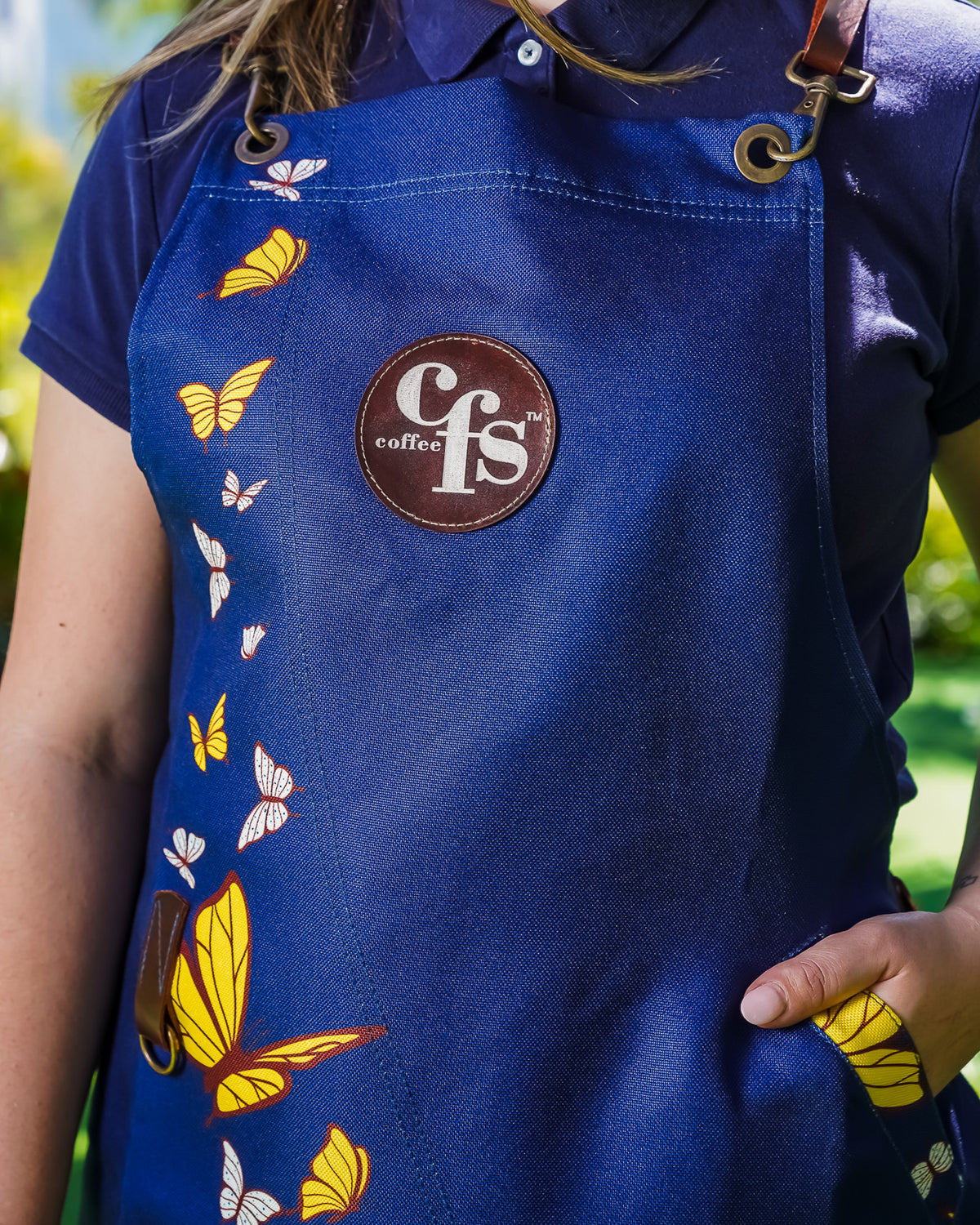 CFS Colombian Apron (Butterflies - Navy)